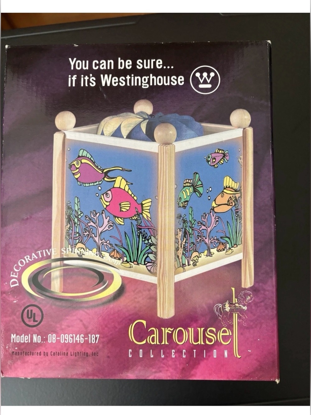 Vintage Westinghouse Carousel Ocean Spinning Lamp New In Box
